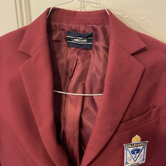Kellenberg Latin School Lands' End Burgundy Blazer. Size 12 - Picture 3 of 5